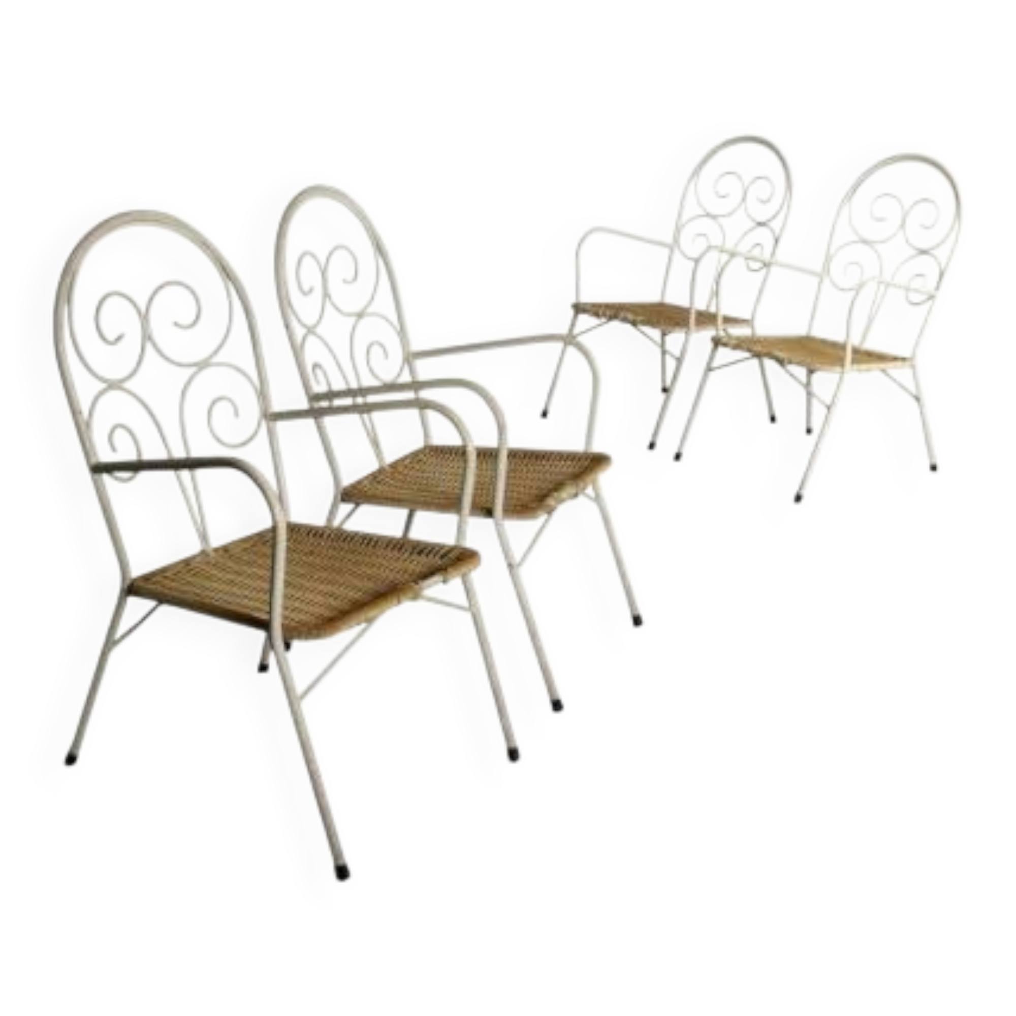 Four garden chairs from the 1960s