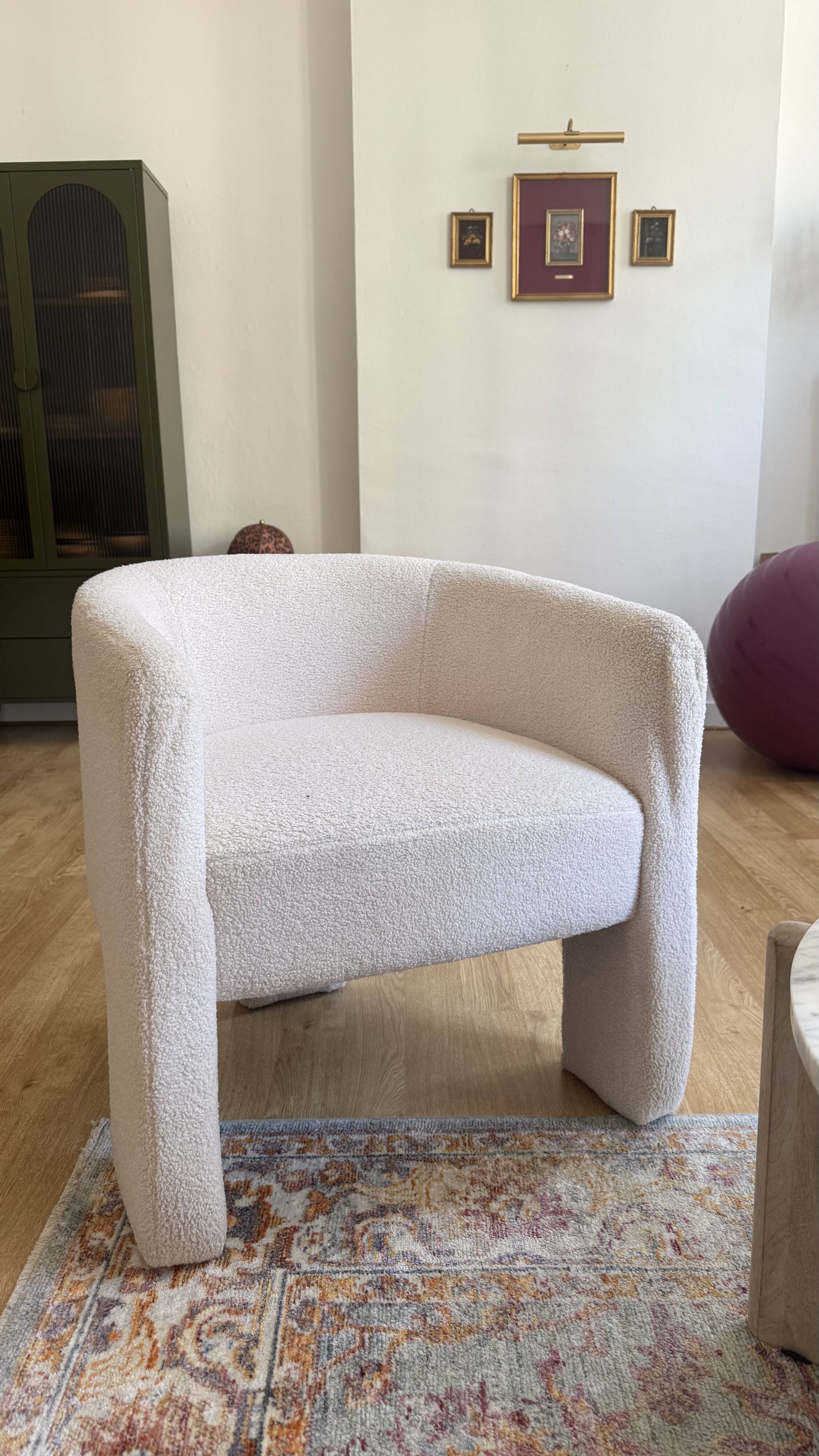 Sheep wool armchair Xastru