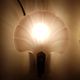 Pair of sconces shell pressed glass sand and golden steel 1970