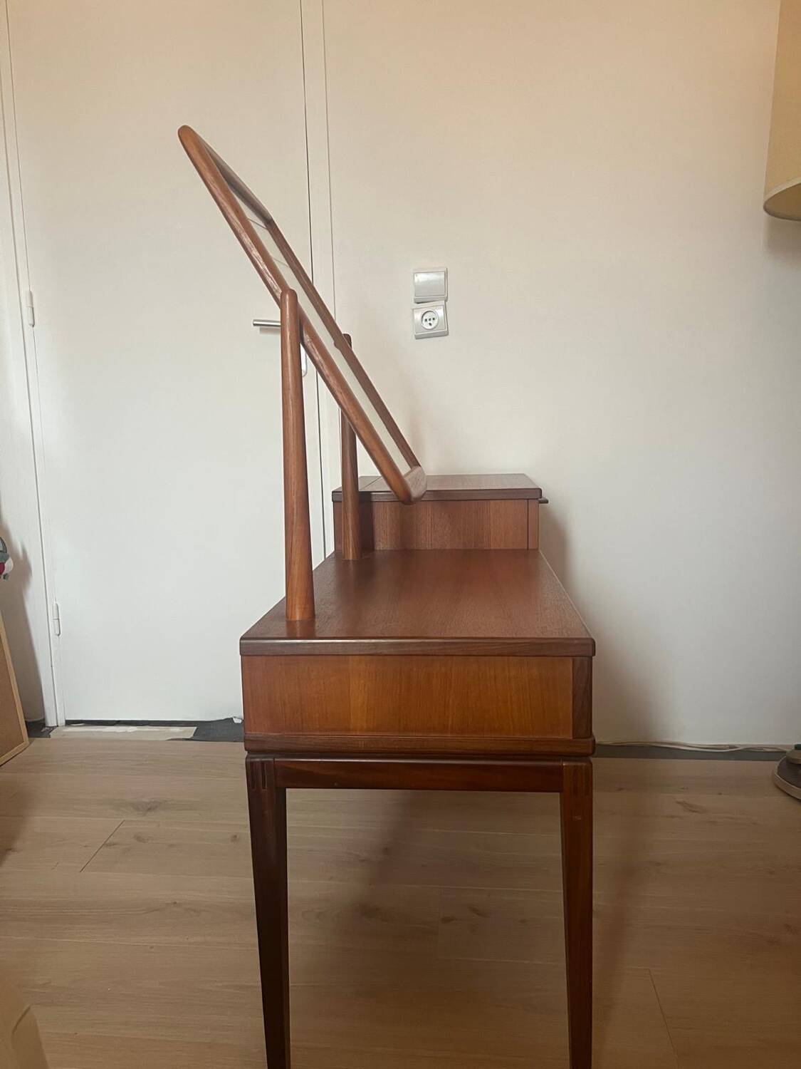 Coiffeuse en teck scandinave vintage