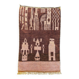 Moroccan Berber rug, Bohemian Boujad in wool.