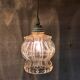 Moulded glass suspension globe - mid 20th century