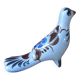 Figurine d'oiseau, grande colombe poterie Tonala avec motif floral Mexique décoration vintage