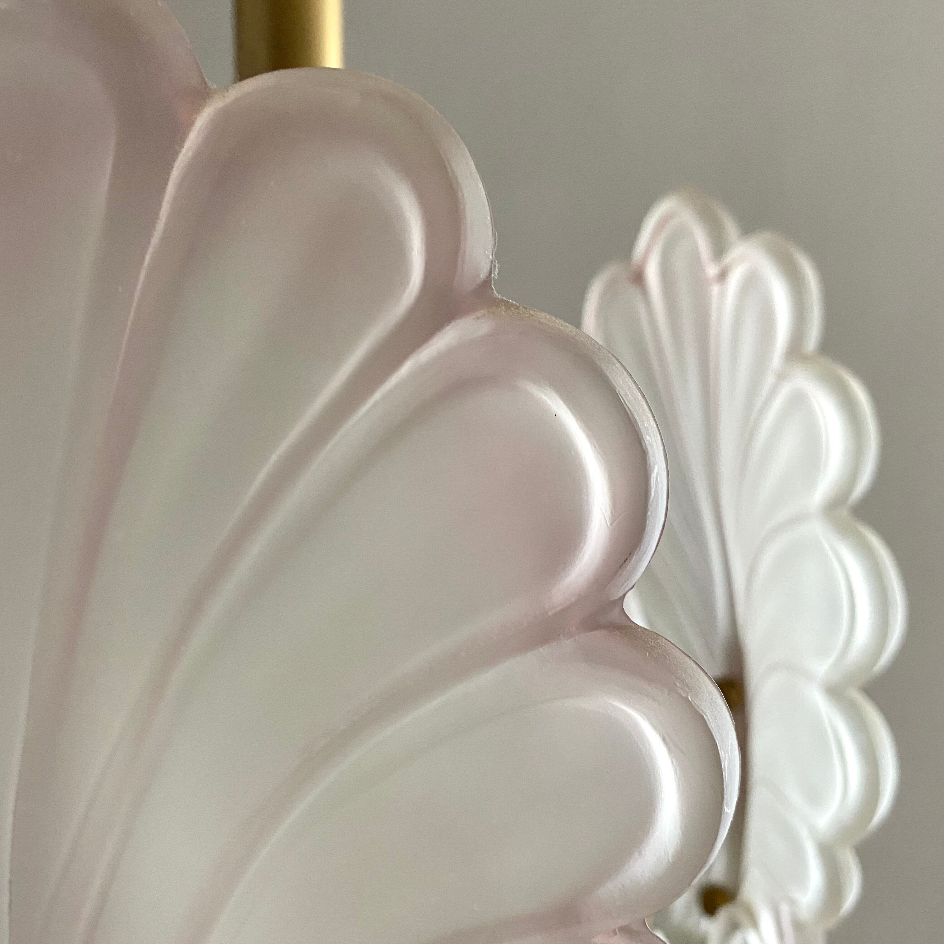 Vintage polished glass pendant lamp