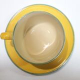 Petit déjeuner Luneville jaune tasse et sous tasse