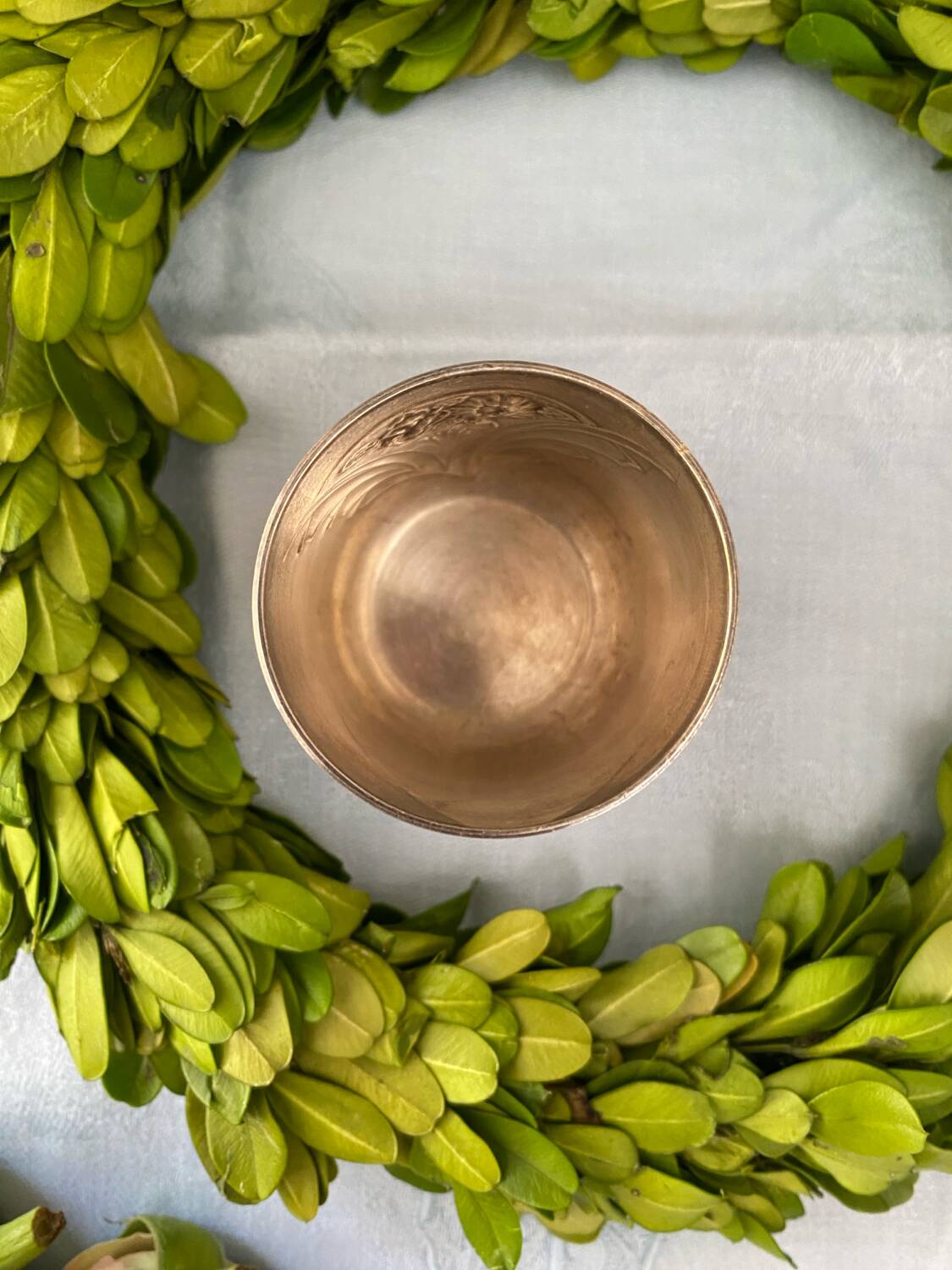 Antique silver-plated egg cup