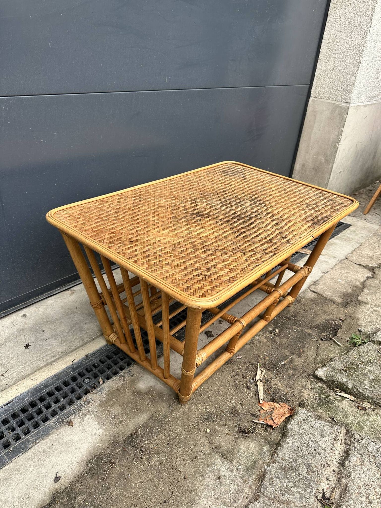 Wicker coffee table