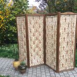 Screen vintage wood & fabric flower 1940