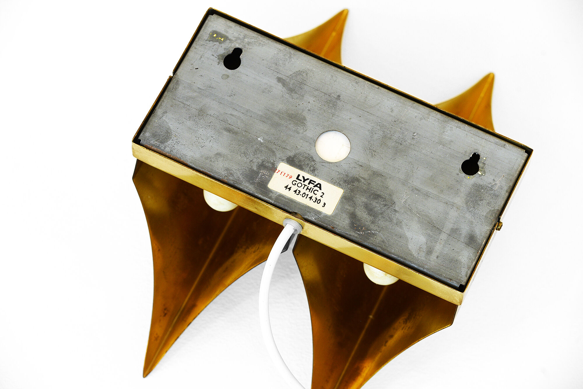 Double wall light "Gothic II" by Bent Karlby for Lyfa. Denmark 1960s