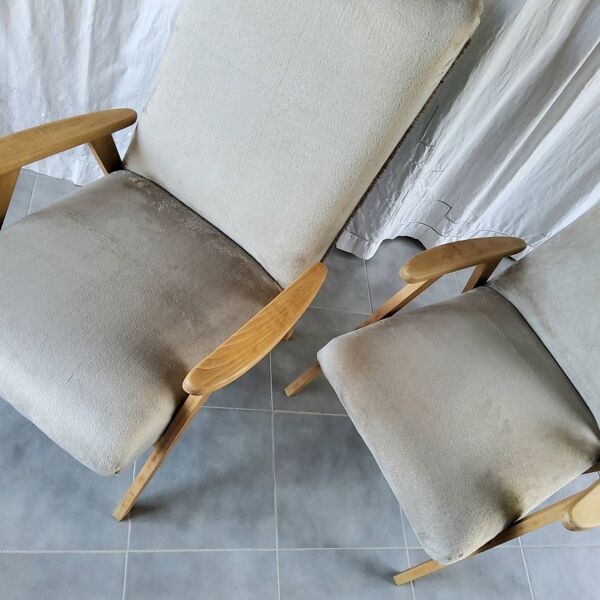 Paire de fauteuils scandinaves