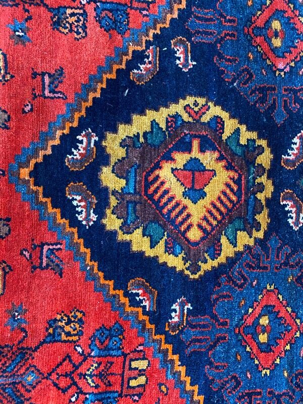 Carpet old Persian Malayer corridor 109x525 cm