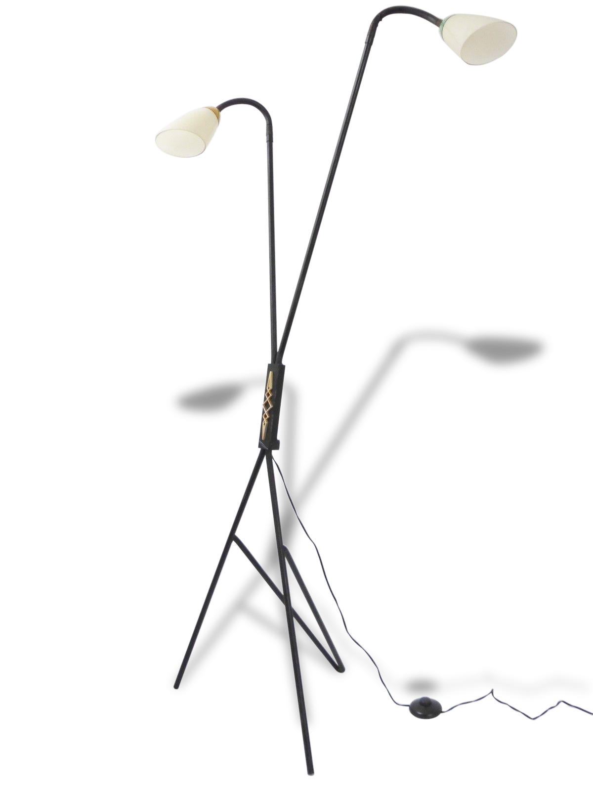 Great reading light floor lamp double 1950 vintage 50s rockabilly floor lamp French