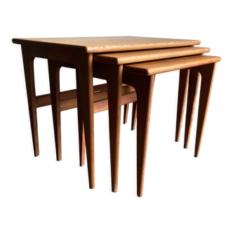 Tables gigogne de Kai Kristiansen édité par VM Denmark 1950