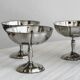 6 silver-plated stainless steel bowls, dessert bowls.