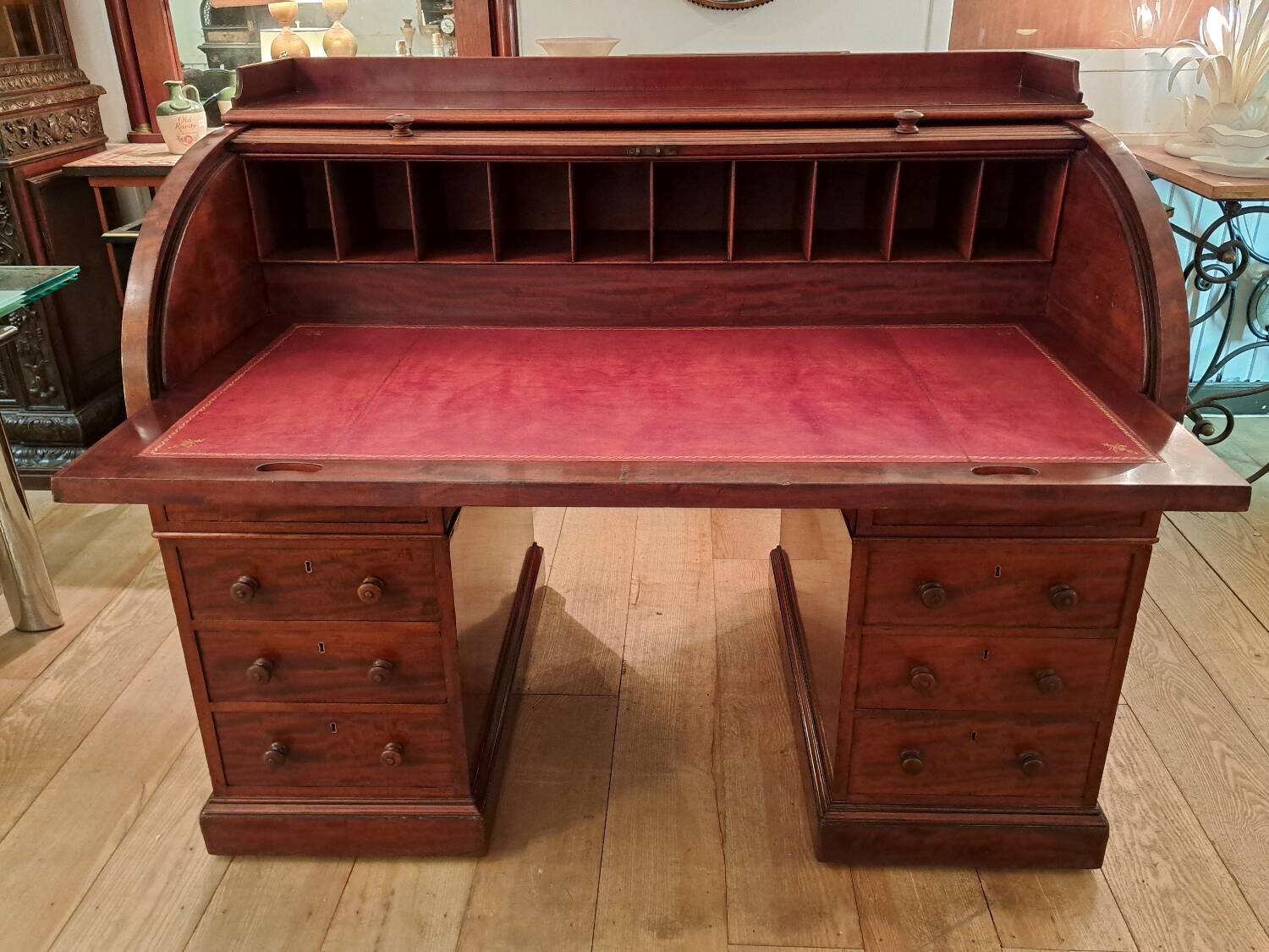 Cylinder desk stamped Holland & Sons