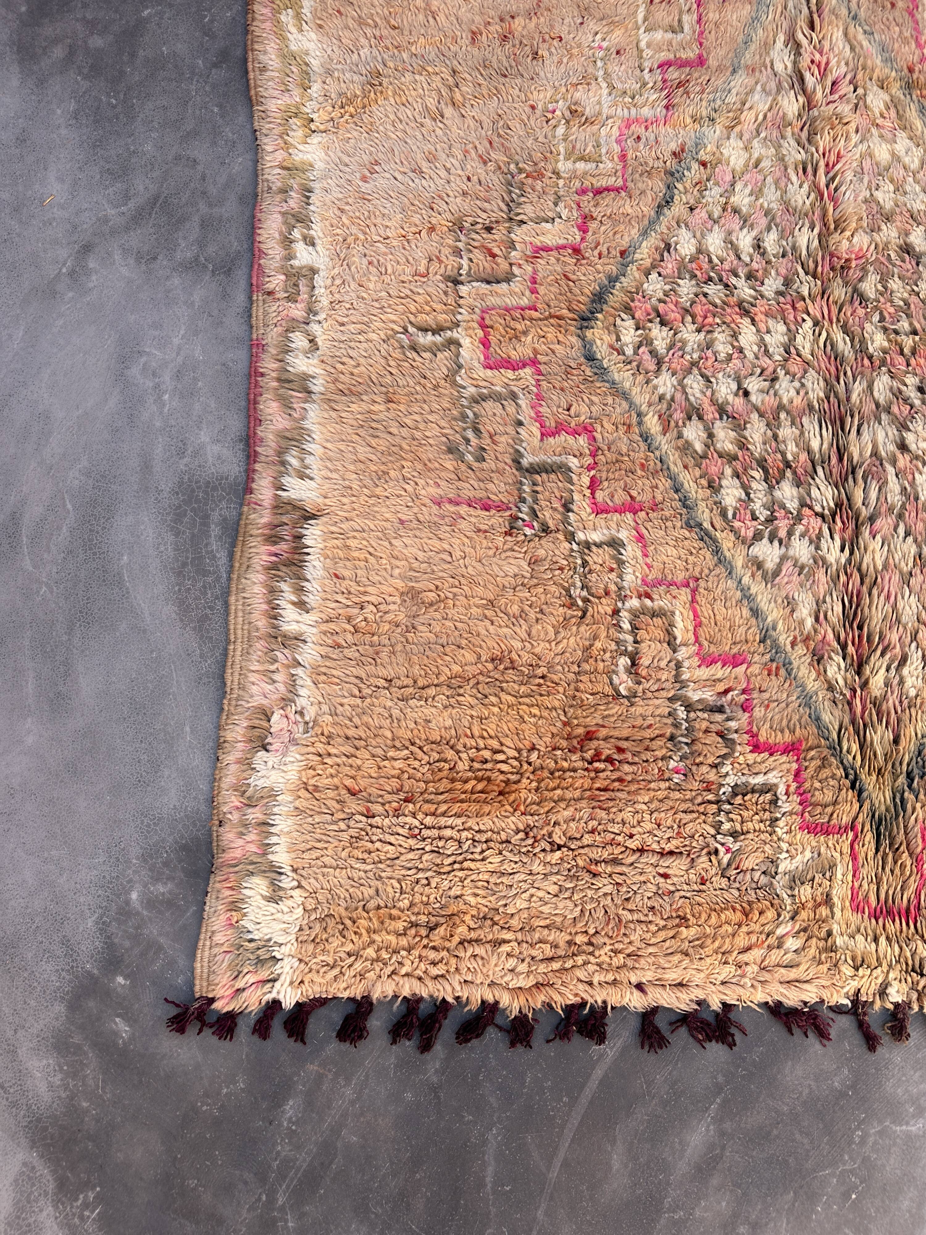 Boujad beige Moroccan rug - 343 x 159 cm