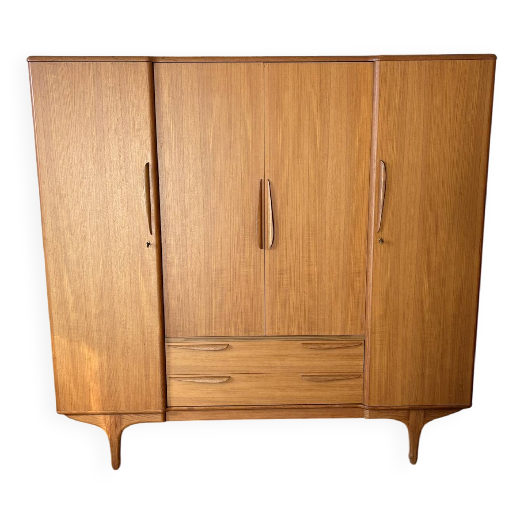 Vintage teak wardrobe