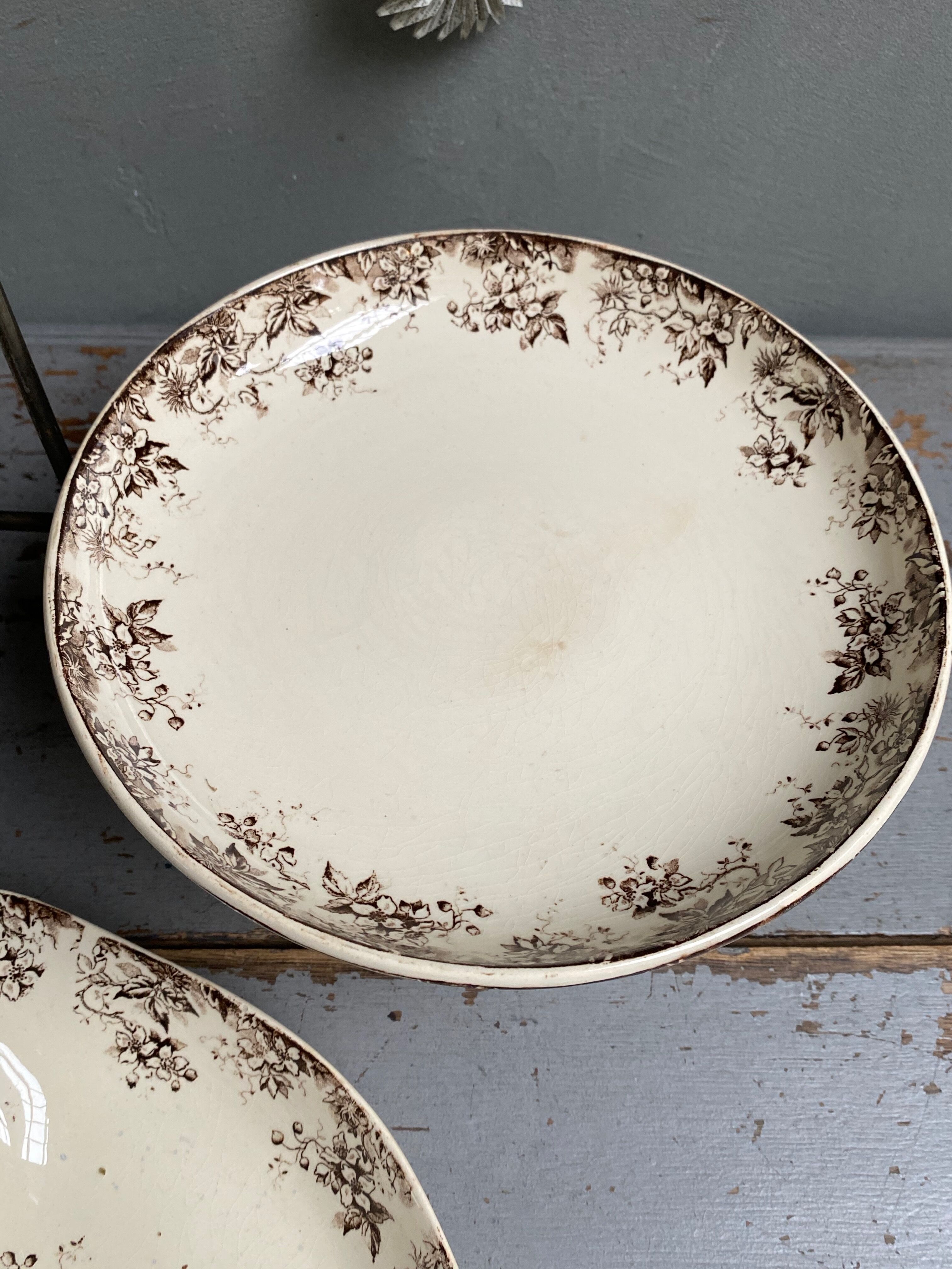 Compotier and ravier earthenware of Sarreguemines