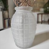 Moulded pressed glass vase