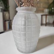Moulded pressed glass vase