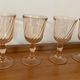 Pop-up Christmas 2022 - Series of 4 wine glasses in vintage pink glass