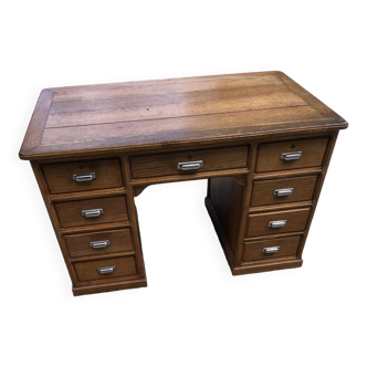 Solid oak minister's desk 1960