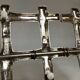 Large silver-plated bamboo trivet