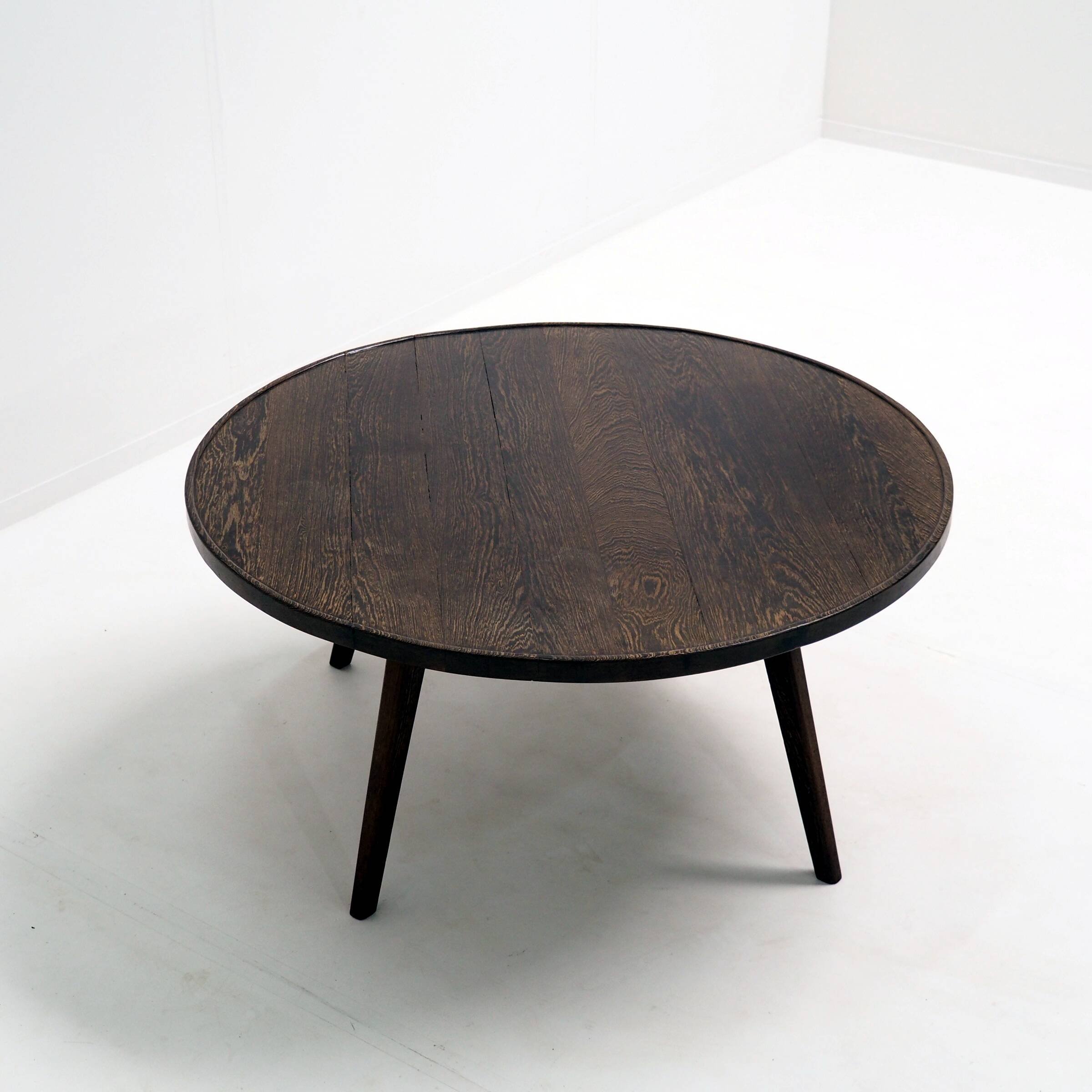 Rural Coffee Table with Contemporary Architecture, Solid Wenge Wood
