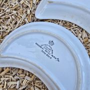 Salad plates in croissant English earthenware