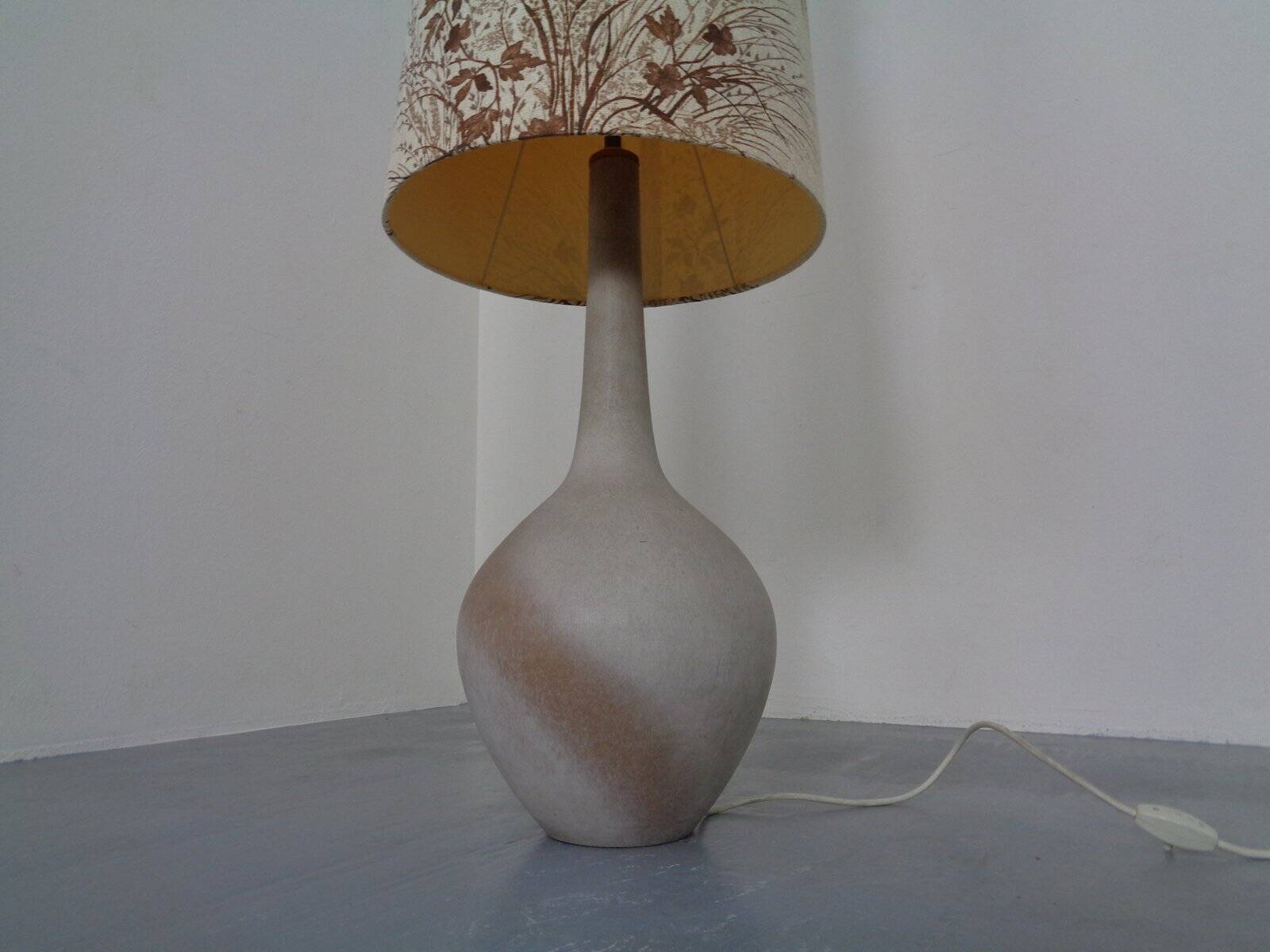 Large ceramic floor lamp by Peter Delius for Hamelner Töpferei, 1960s.