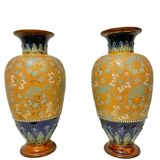Pair of royal doulton art deco vases