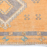 3x11 orange vintage runner rug, 88x341cm