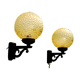 Bubble Glass Wall Lamps, Denmark 1960s, Set of 2