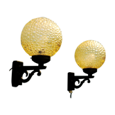 Bubble Glass Wall Lamps, Denmark 1960s, Set of 2