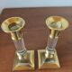 Paire de bougeoirs vintage 1970