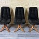3x 60s 70s chair swivel chair dining chair mid century Danish modern design