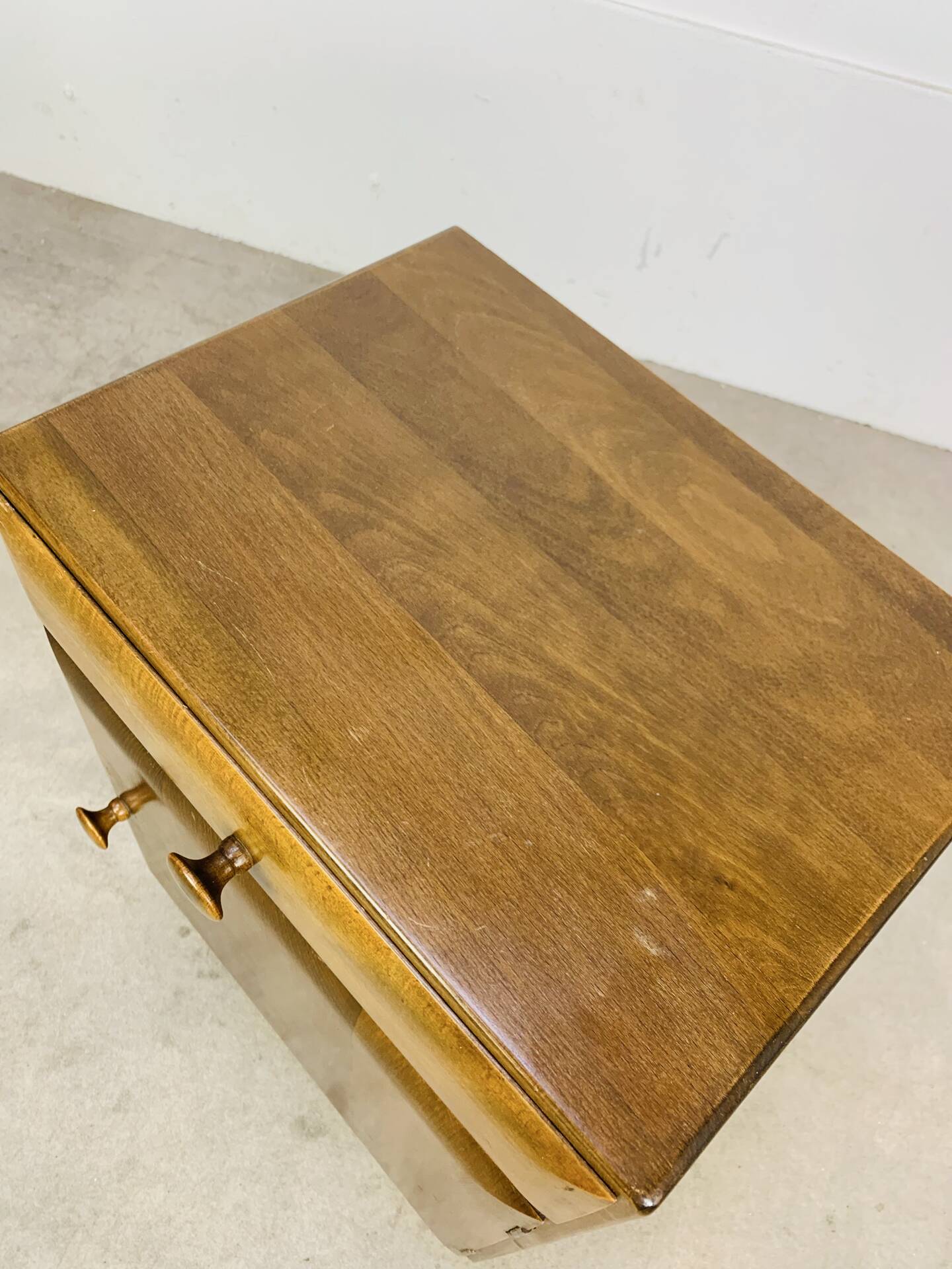 Art Deco bedside table in wood, 1940s/50s