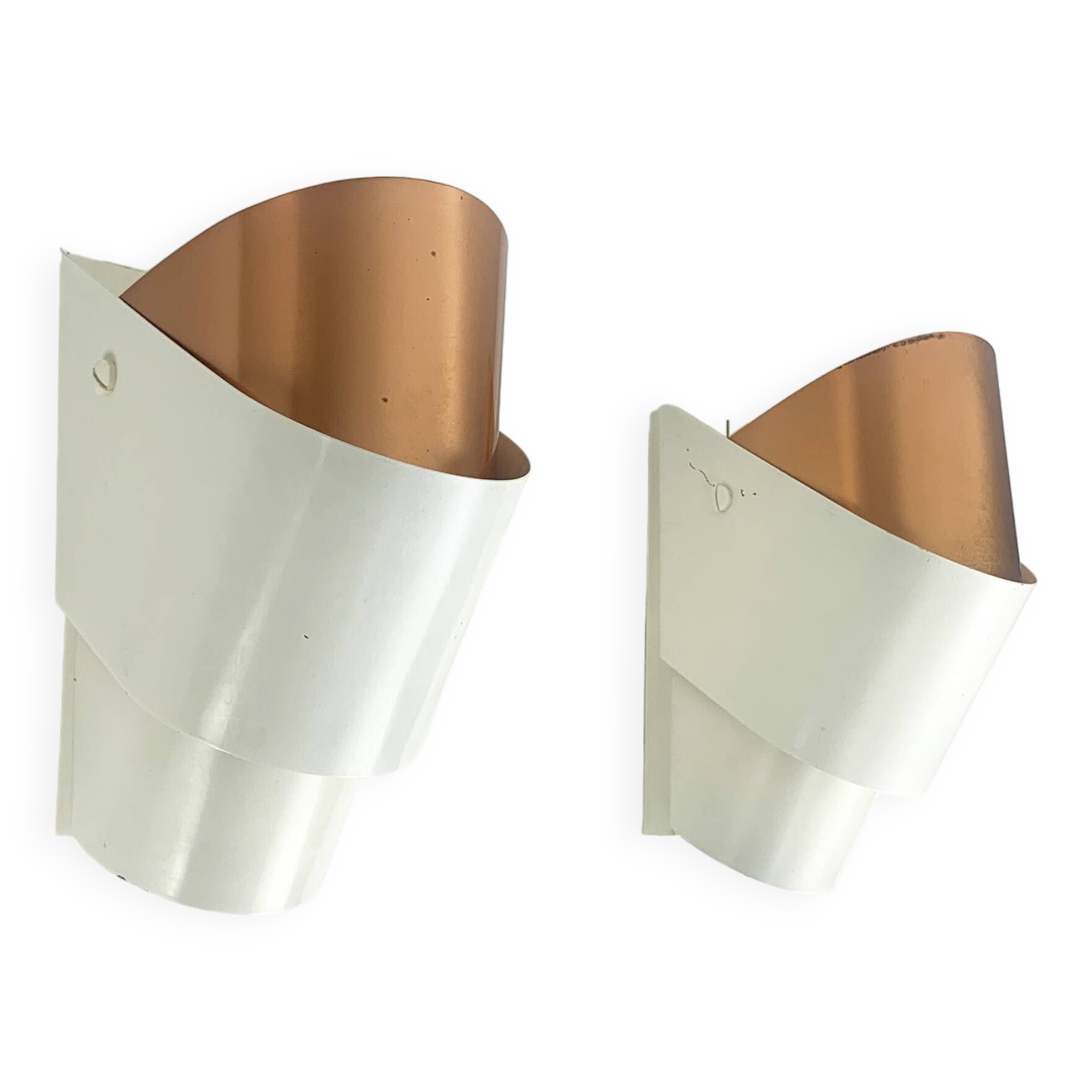 Pair of V-317 wall lights Hans-Agne Jakobsson AB Markaryd, Sweden, copper, 1960s