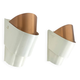 Pair of V-317 wall lights Hans-Agne Jakobsson AB Markaryd, Sweden, copper, 1960s