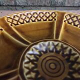 Art Deco French majolica oyster plate from Sarreguemines