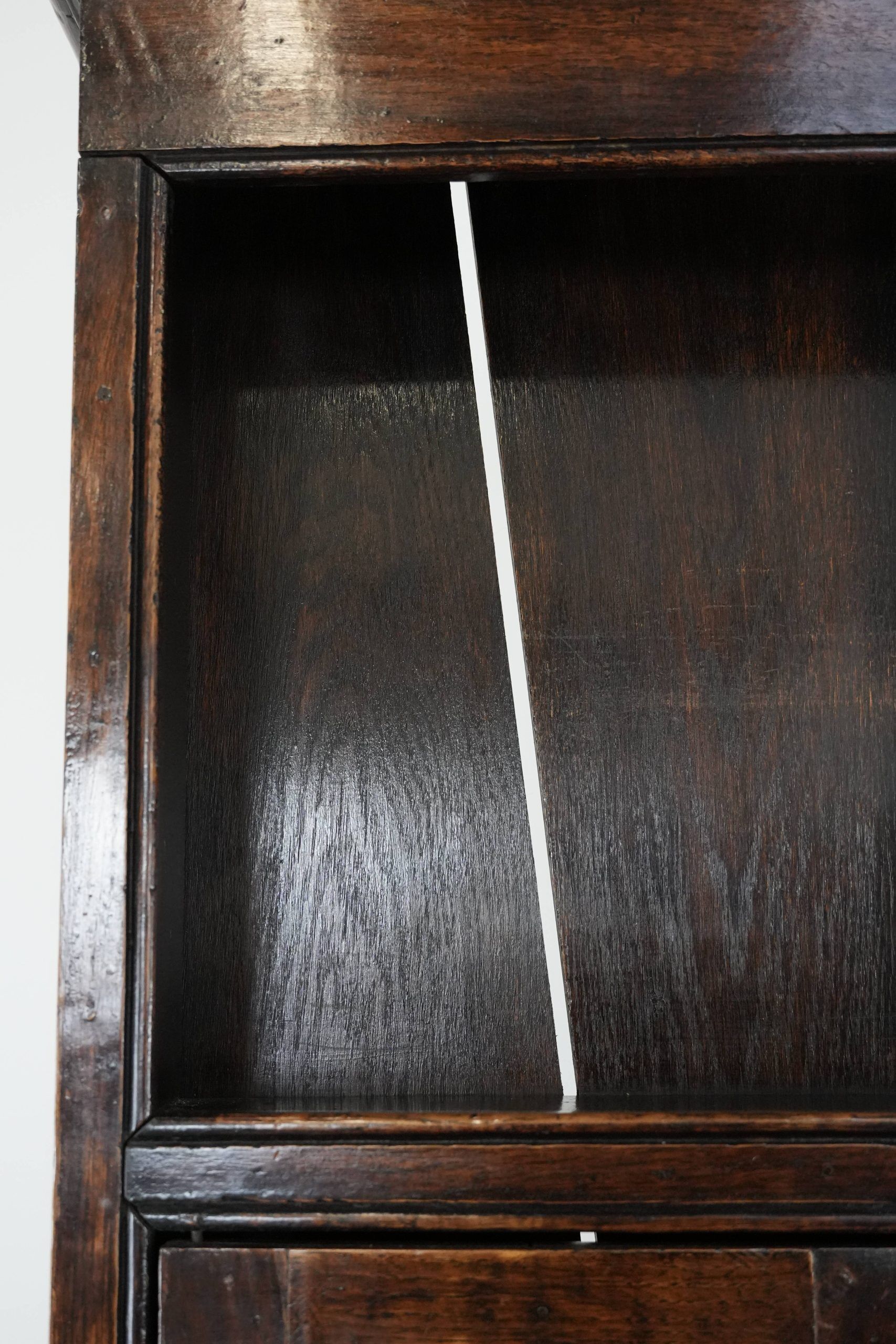 Large English antique oak kitchen cabinet / dresser from the 18th century