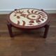 Ceramic coffee table and wood 1970 Raynaud