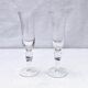 Duo of large champagne flutes in bubble blown glass