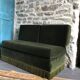 Green vintage bench