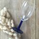 Verres à pied bleu