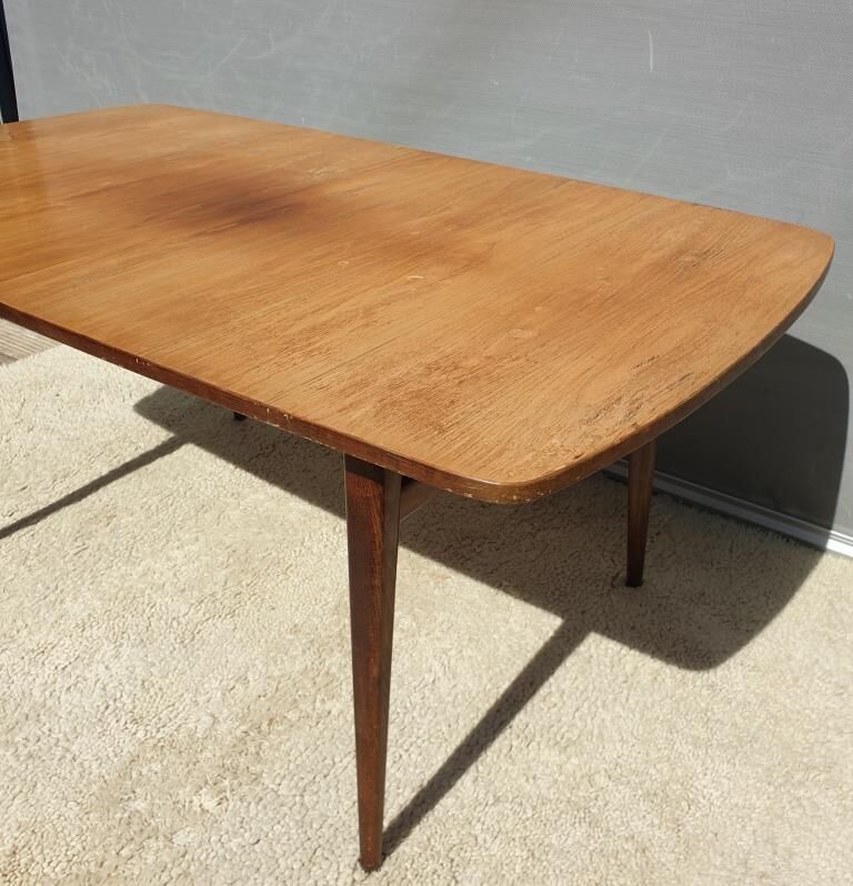 Scandinavian table 2 extensions teak "tray in its juice"