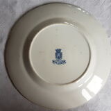 Plate faience of Gien with decoration of birds