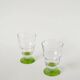 Duo de verres à vin, vert pomme, 1980