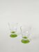 Duo de verres à vin, vert pomme, 1980