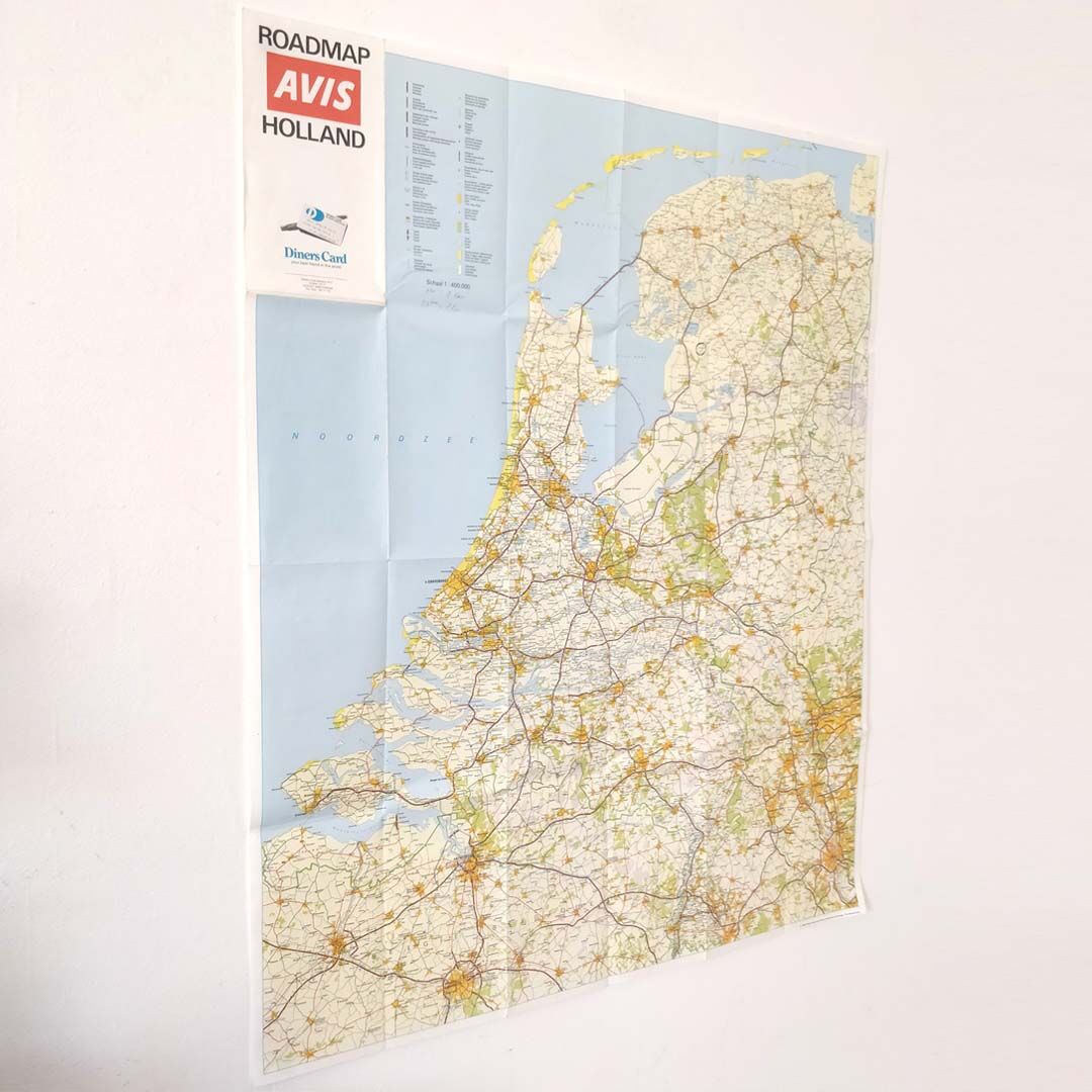 Vintage map Netherlands Amsterdam